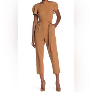 Calvin Klein Flutter Sleeve Crop Jumpsuit